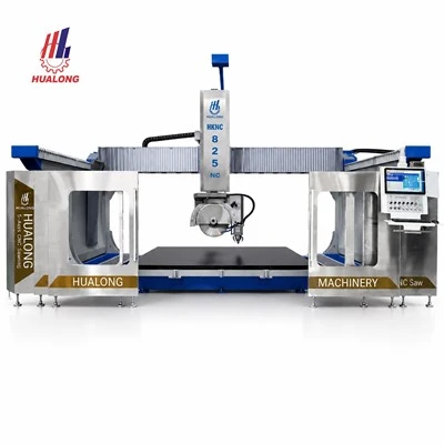 HKNC-825 Plus Máquina cortadora de piedra con sierra de puente CNC de 5 ejes